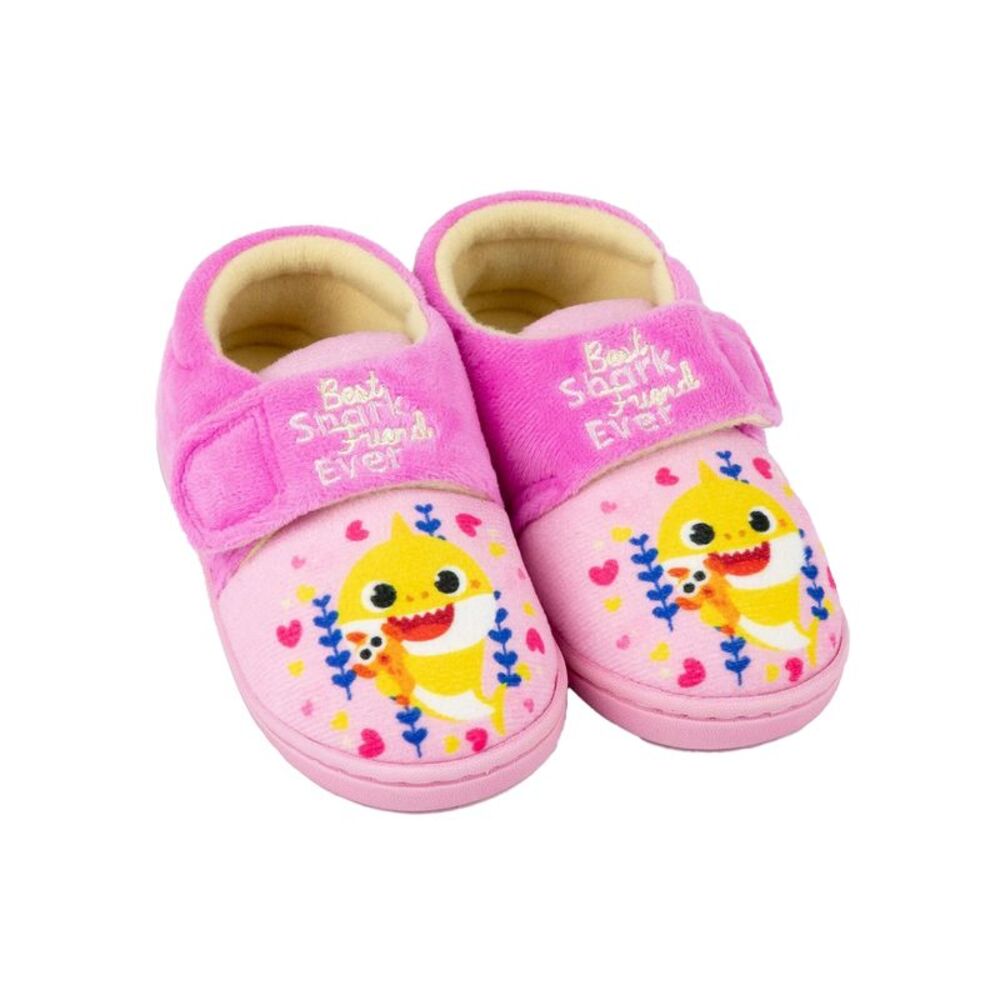 Baby Shark Girls Best Shark Friend Slippers / Pink